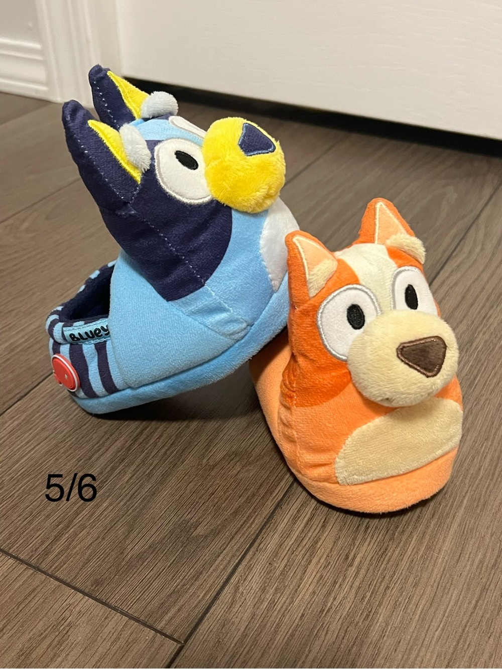 Disney Blue & Orange Plush Character Kids Slippers